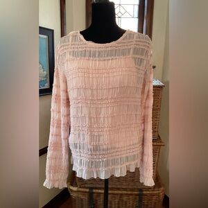 Laurel Grey Soft Pink Ruched Top